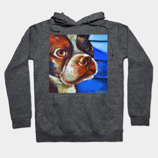 Classy Hank the BOSTON TERRIER Hoodie by RobertPhelpsArt